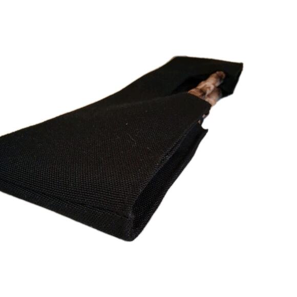 Donna Karan Cashmere Mist hand bag made of Raffia, Canvas & bamboo handle NWT - Picture 6 of 9